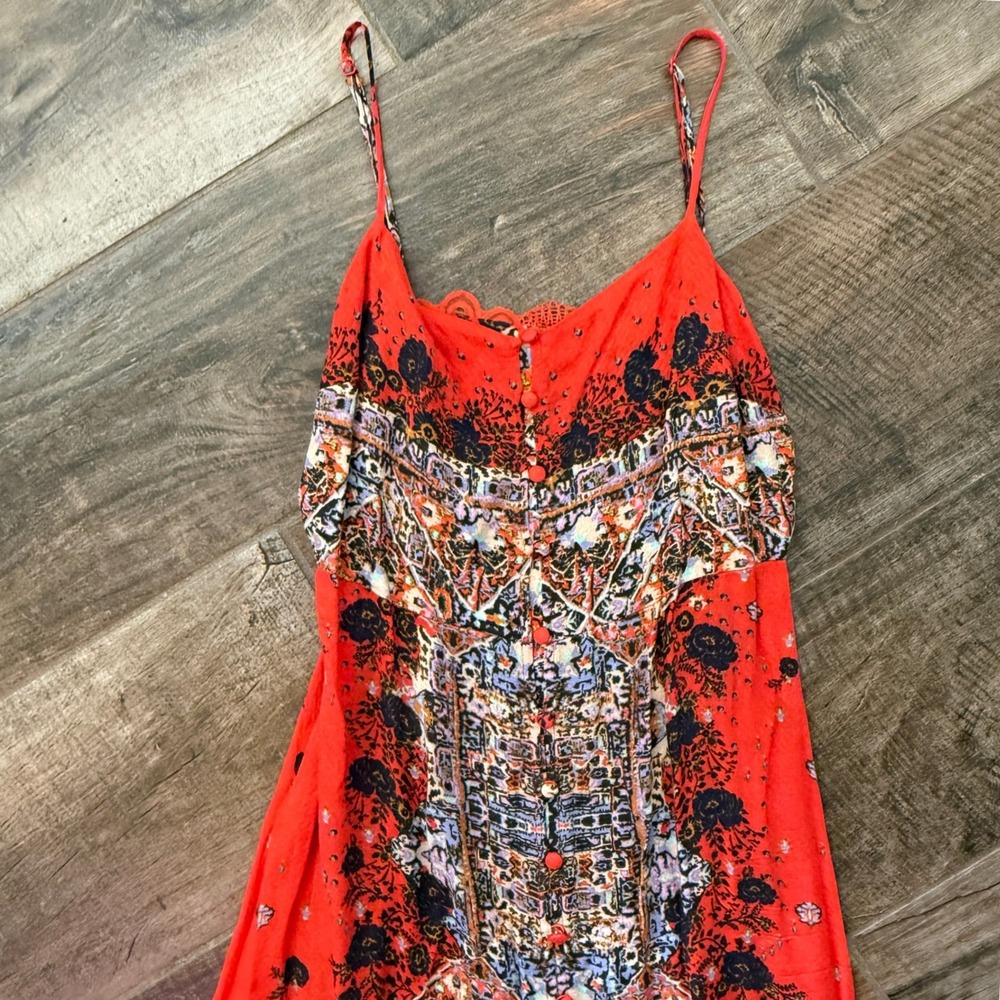 Intimately Free People Morning Song Maxi Dress, Cherry Combo,XS (NWOT) - Picture 13 of 15